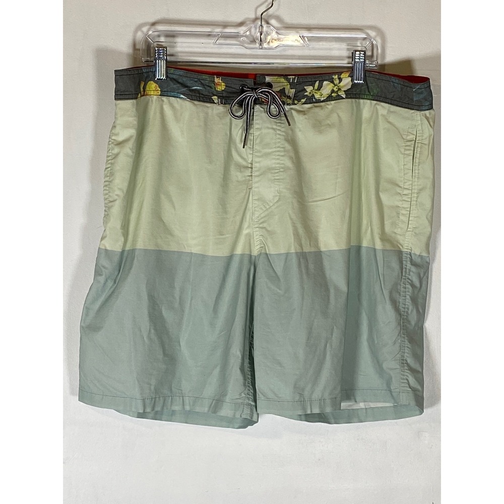 Goodfellow & Co Colorblock Board Shorts Floral Waistband Men's 38